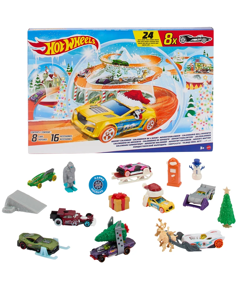 Hot Wheels Advent Calendar 2024 Toy Cars - Multi