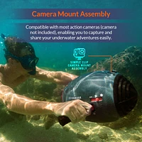 Yamaha JetPod Pro Underwater Dive SeaScooter with Action Camera Mount Foldable Handles