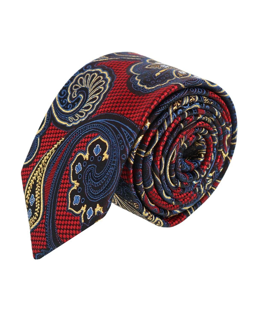 Trafalgar Men's Roman Exploded Paisley Stately Silk Necktie