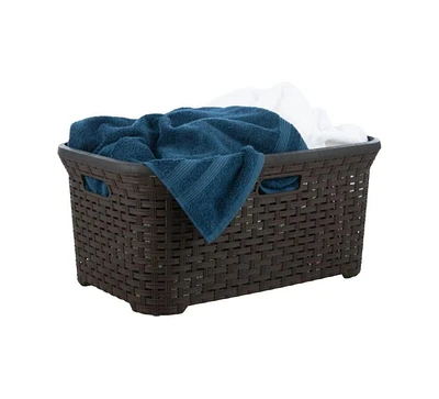 Superio Wicker Laundry Basket 50 L Brown Laundry Basket