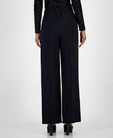 Bar Iii Women's High-Rise Wide-Leg Zip-Front Pants, Created for Macy's