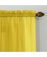 No. 918 Calypso Voile Sheer Rod Pocket Curtain Panel, 63" L x 59" W