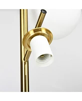 Streamdale Furniture 3-Light Gold Floor Lamp with Globe Shade