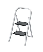 Streamdale Furniture Folding 2-Step Ladder: Space-Saving, Sturdy, and Non-Slip