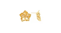 Rivka Friedman Polished Flower Motif Stud Earrings