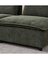 Streamdale Furniture Modern L-Shaped Sectional Sofa with Ottoman