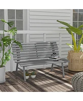 Streamdale Furniture Aluminum Slatted Park Bench: 48.5" for Garden, Patio, Deck