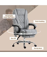 Streamdale Furniture Heated Reclining Massage Desk Chair with Footrest