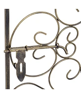 Streamdale Furniture 45 Bottle Wrought Iron Wine Rack Jail with Lock - Antique Bronze