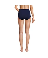 Lands' End Women's Tummy Control Retro High Waisted Bikini Swim Bottoms