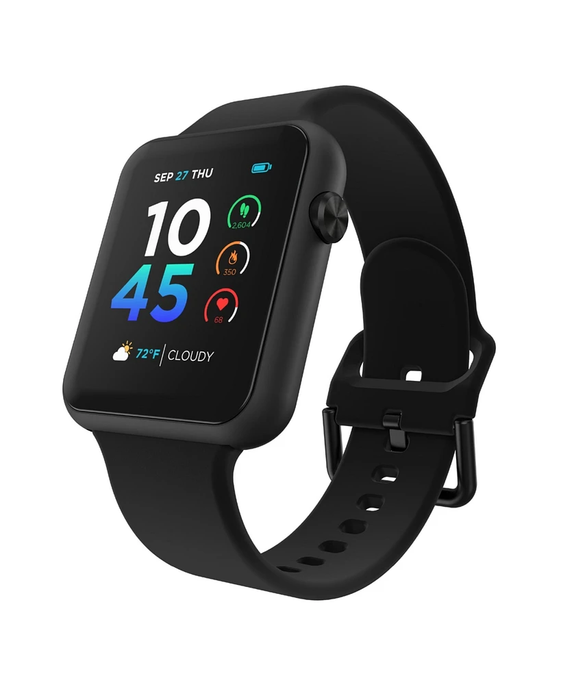 iTouch Air 4 Unisex Black Silicone Strap Smartwatch 41mm