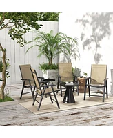 Streamdale Furniture Folding Patio Sling Chairs with Armrests