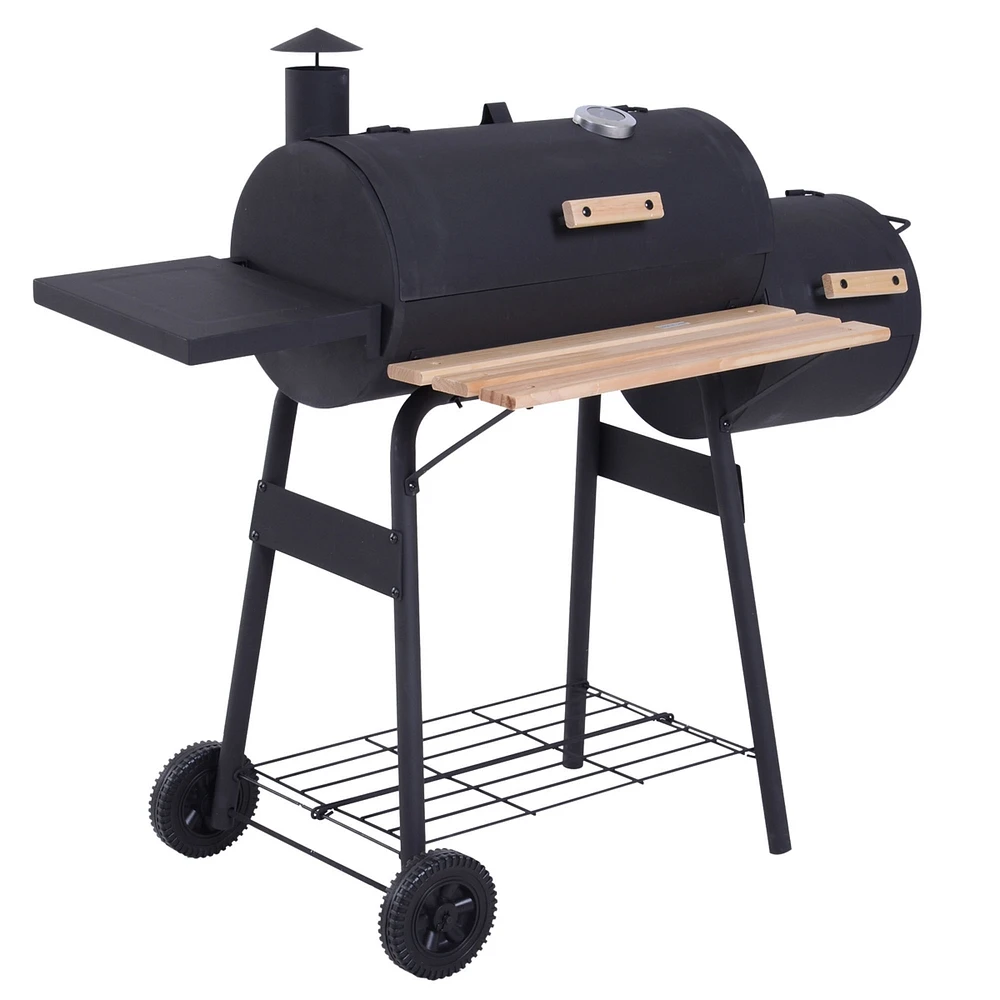 Simplie Fun 48" Steel Bbq and Smoker Combo