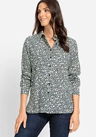 Olsen Women's Cotton Viscose Mille Fleur Shirt