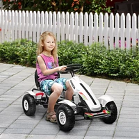 Streamdale Furniture Pedal Go Kart for Kids Aged 5-12 with Adjustable Seat, Handbrake and 4 Wheels