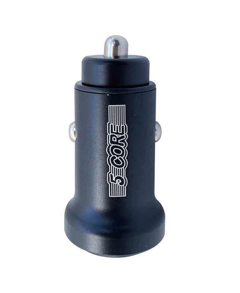 5 Core Usb Car Charger Cigarette Lighter Adapter Dual Usb Port Adapter 12/24 V Fast Charging