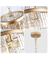 Streamdale Furniture Modern Crystal Chandelier for Home Decor (Dia 23.6")