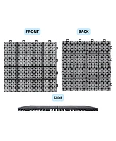 Simplie Fun Black Interlocking Deck Tiles: Waterproof, Strong, All-Weather