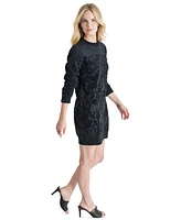 Dkny Women's Round-Neck Long-Sleeve Sweater Dress