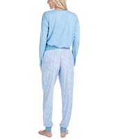 Muk Luks Women's 2-Pc. Lounge Loyalist Sweatshirt & Jogger Pants Pajamas Set