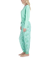 Muk Luks Women's 2-Pc. Lounge Loyalist Sweatshirt & Jogger Pants Pajamas Set