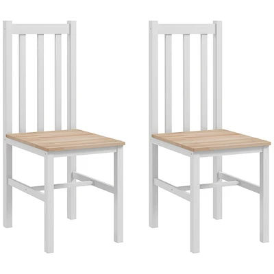 Streamdale Furniture Farmhouse Armless Dining Chairs, Set of with Slat Back