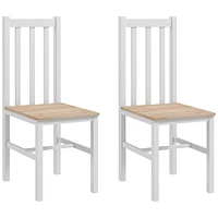 Simplie Fun Farmhouse Armless Dining Chairs, Set of with Slat Back