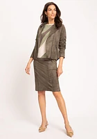 Olsen Women's Pull-On Full Suede Skirt
