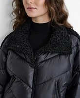 Dkny Women's Mixed-Media Puffer Jacket