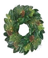 Puleo Pre-lit Artificial Wreath 24 Inch