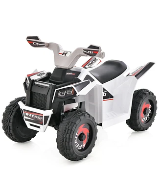 Vebreda Kids Ride on Atv 4 Wheeler Quad Toy Car with Direction Control-Pink