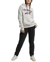 Reebok Women's Big-Logo Fleece Long-Sleeve Hoodie