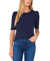 CeCe Women's Puff-Sleeve Fitted Top