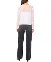 Vince Camuto Women's Sheer Layered-Look Flared-Sleeve Top