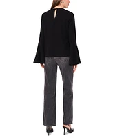 1.state Women's Crew Neck Wide Sleeve Blouse