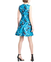 Natori Women's Scuba Crepe Sleeveless A-Line Dress