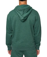 Lazer Men's Relaxed Fit Burnout Fleece Zip-Front Hoodie