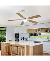 Sofucor 52" Ceiling Fans with Lights and Remote Low Profile Ceiling Fan