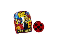 Miraculous Ladybug 16" Backpack with Round Lunch Bag