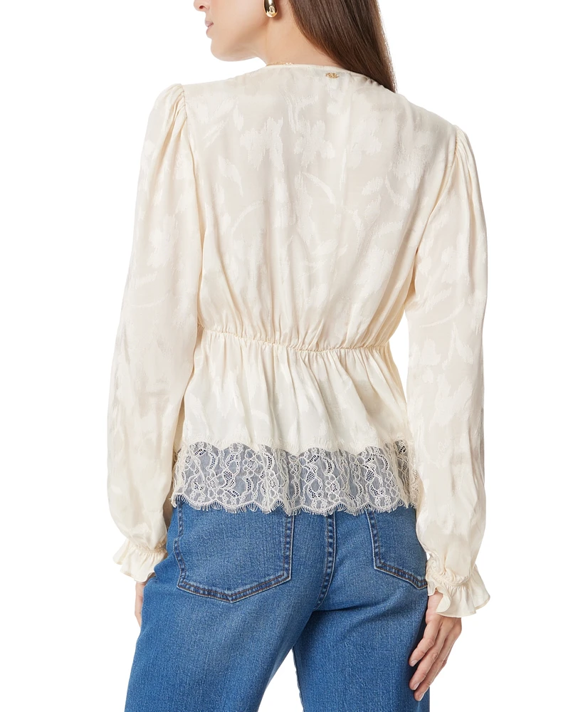 Sam Edelman Women's Lace-Hem V-Neck Top