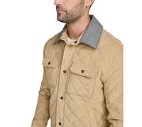 Cole Haan Men's Collared Quilted Button-Front Jacket