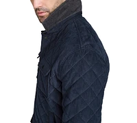 Cole Haan Men's Collared Quilted Button-Front Jacket