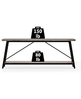 Tribesigns 70.9 Inches Extra Long Sofa Table Behind Couch, Industrial Entry Console Table for Hallway, Entryway, Living Room