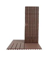 Simplie Fun 44-Pack Interlocking Deck Tiles for Patio, Balcony, Backyard