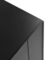 Streamdale Furniture Black Cream Style Minimalist Shoe Cabinet with Wave Doors