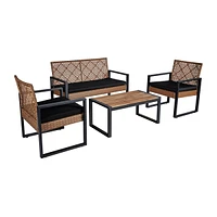 Simplie Fun Acacia Wood Patio Set for Outdoor Spaces