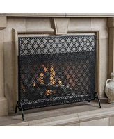 Streamdale Furniture Elmer Iron Fire Screen: Protect Your Home With Style