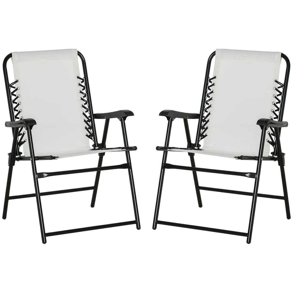 Streamdale Furniture Patio Folding Sling Chairs with Armrests