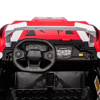 Kids 24V Electric Ride-On Police Car w/Parental Control