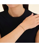 Rosefield Two Tone Swirl Bracelet In 14K Yellow Gold And Rhodium Plated Stainless Steel